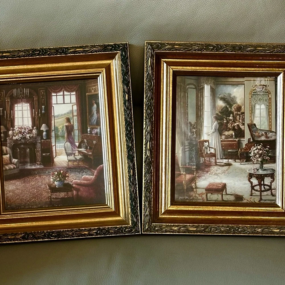 Y2K Victorian ladies limited edition set Gold Ornate Decorative Picture Frames